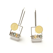 Sunset Earrings by Ashka Dymel (Gold, Silver & Stone Earrings)
