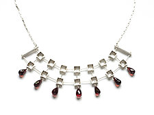 Multi-Square Necklace by Ashka Dymel (Silver & Stone Necklace)