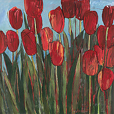 Red Tulips by Sarah Samuelson (Giclee Print)