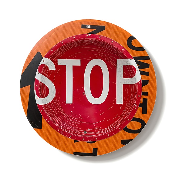 Stop Sign D.P.W. Platter