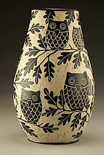 Owl Family Vase: Large by Jennifer Falter (Ceramic Vase)