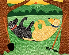 Farming is Hard Work by Stephen Huneck (Giclee Print)