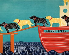 Island Ferry by Stephen Huneck (Giclee Print)