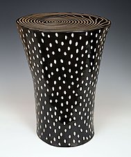 Black and White Table by Larry Halvorsen (Ceramic End Table)