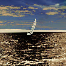Sailing, Late Afternoon by Marcie Jan Bronstein (Color Photograph)
