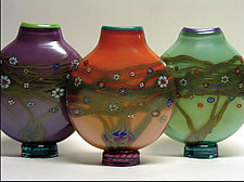 Vines Vases by Ken Hanson and Ingrid Hanson (Art Glass Vase)