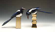 Magpies by Dona Dalton (Wood Sculpture)