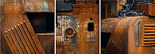 Triptych of Burned Machinery #2 by Steven Keller (Color Photograph)