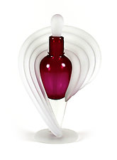 Single Swirl Perfume Bottle by Thomas Kelly (Art Glass Perfume Bottle)