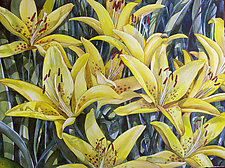 Yellow Lilies by Helen Klebesadel (Watercolor Painting)