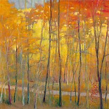 Yellows at the Creek Left by Ken Elliott (Giclee Print)
