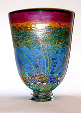 Sunset Forest Vase by Ken Hanson and Ingrid Hanson (Art Glass Vase)