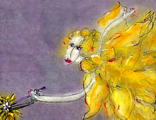 Yellow Flower Fairy by Roberta Ann Busard (Giclee Print)