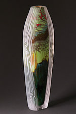 Carved Collection: Forest Series 16-FS-8 by Steven Main (Art Glass Sculpture)