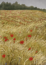 Poppy Field by Sherry Schreiber (Giclee Print)