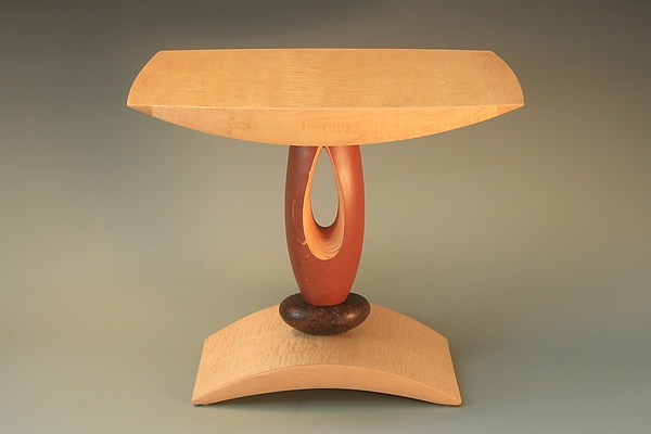 Red Teardrop End Table