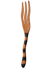 Cat Tail Spaghetti Fork by Jonathan Simons (Wood Serving Utensil)