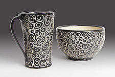Doodle Bowl by Jennifer Falter (Ceramic Bowl)