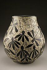 Dragonflies and Coneflowers by Jennifer Falter (Ceramic Vase)
