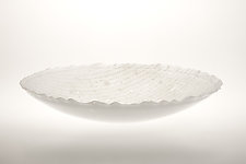 White Ruffles by Marianne Thompson (Art Glass Bowl)