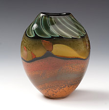 Desert Series Oval by Steven Main (Art Glass Vase)