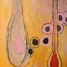 Pink and Orange Interior Sacs by Robert Stolzer (Oil Painting)