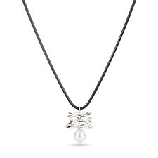 Pearl in a Nest Pendant by Randi Chervitz (Silver & Pearl Necklace)