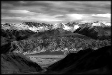 Mountain Road, Kyrgyzstan by Adam Jahiel (Black & White Photograph)