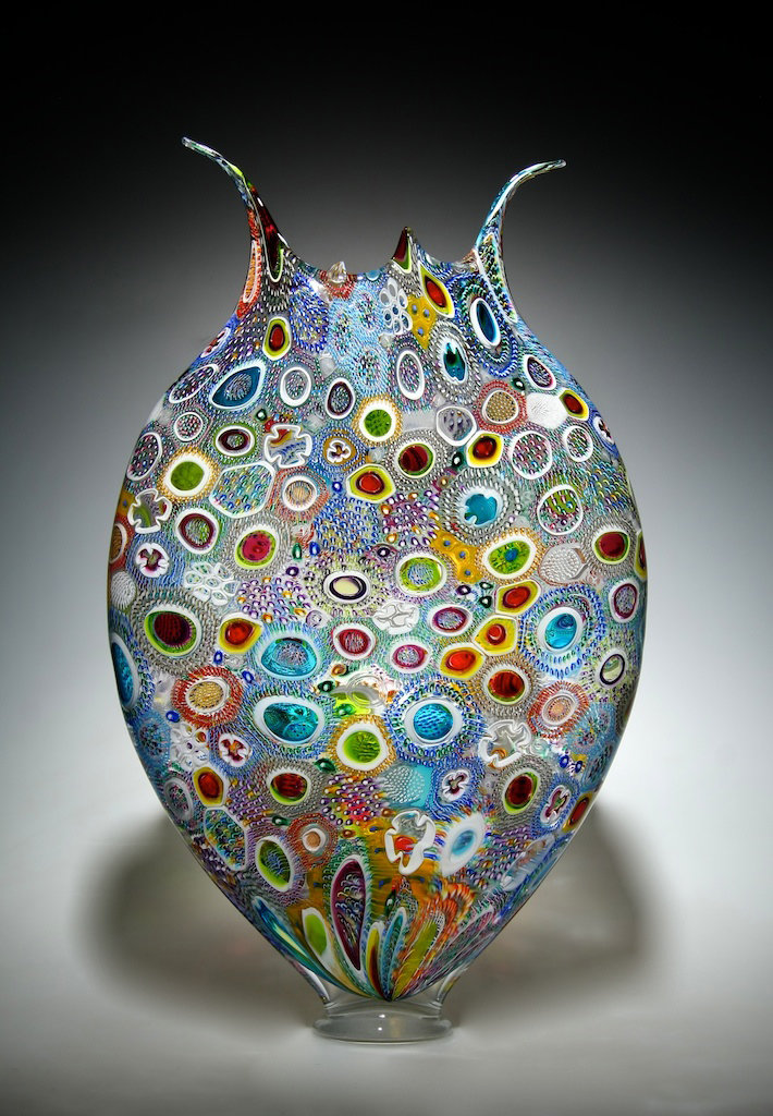 Mixed Murrini Foglio By David Patchen Art Glass Vessel Artful Home