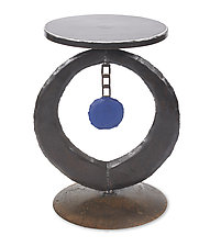 Blue Circle Table by Ben Gatski and Kate Gatski (Metal Side Table)
