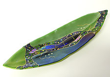 Boat Leaf by Karen Ehart (Art Glass Platter)