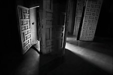 Church Doors by Geri Brown (Black & White Photograph)