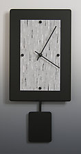 Wide Pendulum Clock by Linda Lamore (Metal Clock)