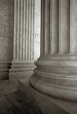Supreme Court Colums #1 by Mel Curtis (Black & White Photograph)