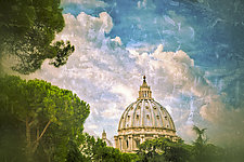 roma #75v3 St Peter's Basilica 2010 by Mel Curtis (Color Photograph)