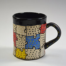 Puzzle Mug by Vaughan Nelson (Ceramic Mug)