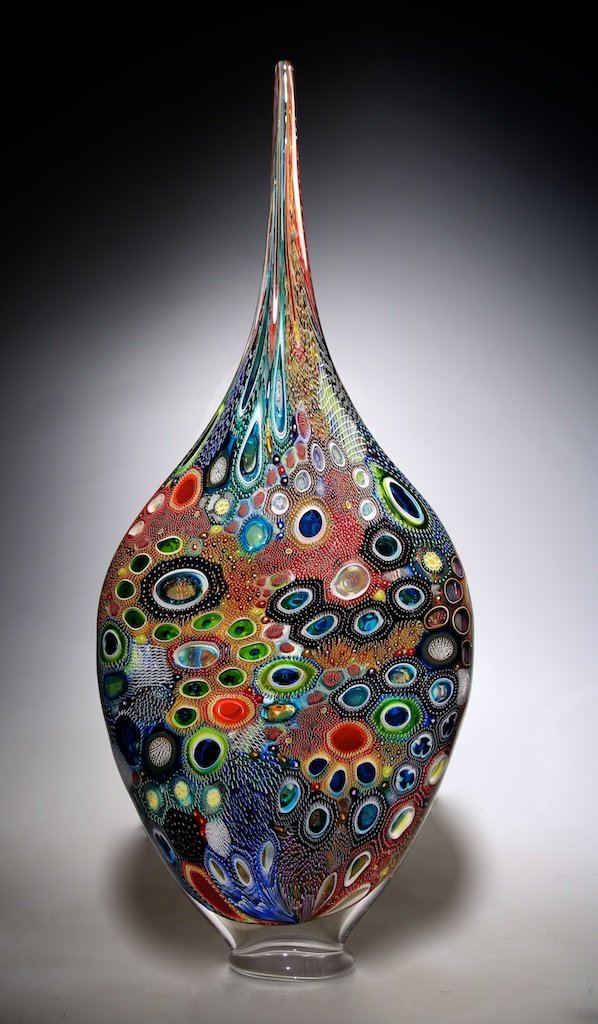 Mixed Murrini Resistenza By David Patchen Art Glass Sculpture