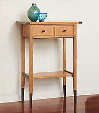 Cherry Two-Drawer Hall Table by Tom Dumke (Wood Side Table)