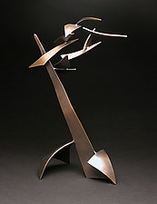 Organics in Motion D by Charles McBride White (Metal Sculpture)