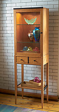Tall Cherry Display Cabinet by Tom Dumke (Wood Cabinet)