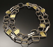 Bouncing Links Necklace by Sana Doumet (Gold & Silver Necklace)