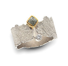 Grigio Ring by Davide Bigazzi (Gold, Silver & Stone Ring)
