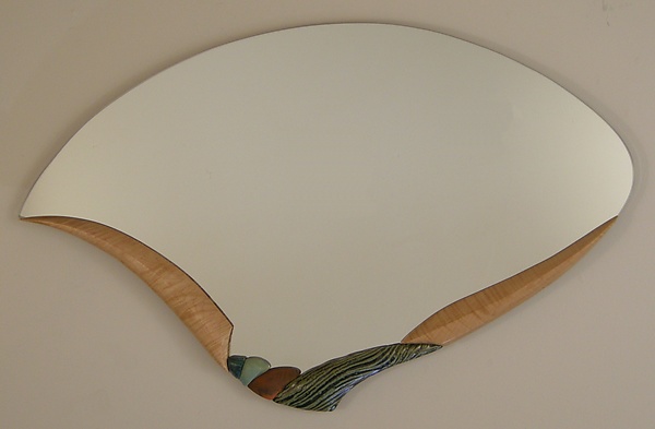 Sand Bar by Jan Jacque (Ceramic & Wood Mirror) | Artful Home