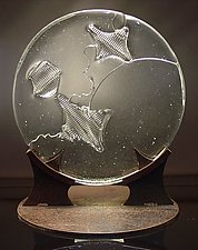 Cast Glass Circle by Dierk Van Keppel (Art Glass Sculpture)