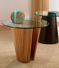 Catalan End Table by Richard Judd and James Papadopoulos (Wood End Table)