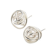 Wrapped Knot Earrings by Rina S. Young (Silver Earrings)