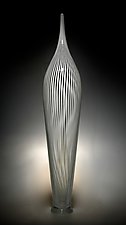 White Cane Parabola by David Patchen (Art Glass Sculpture)