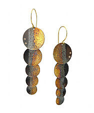 Gold Shadow Shimmer Earrings by Jenny Reeves (Gold, Silver, & Stone Earrings)