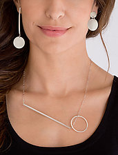 Asymmetrical Jewelry by Rina S. Young (Silver Necklace and Earrings)