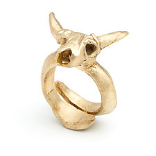 Cow Skull Ring by Natalie Frigo (Brass Ring)